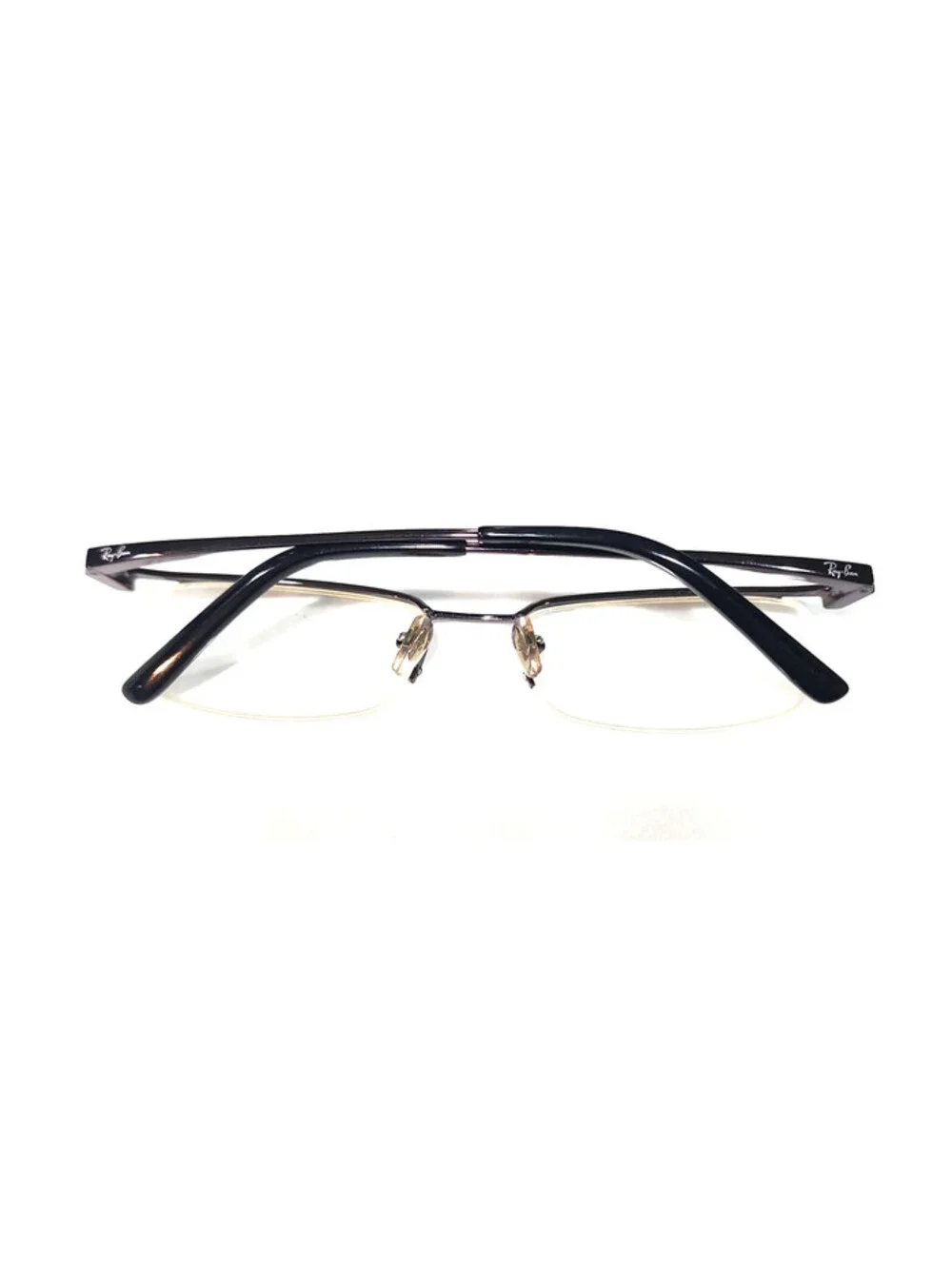 Ray Ban RB6101 2502 Gunmetal Half Rim Eyeglasses 50-18 135